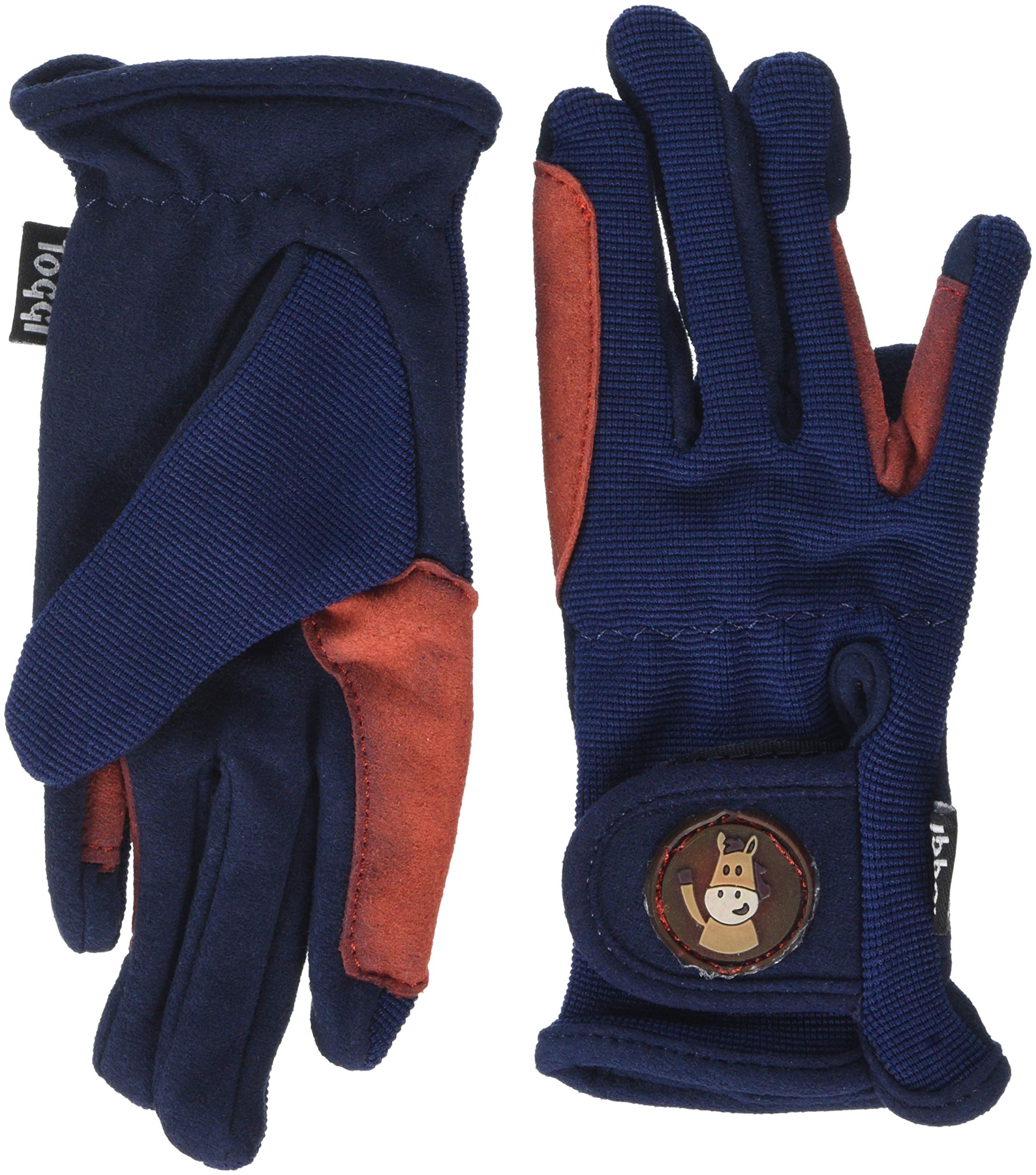 Toggi Kids' Medal Gloves Riding Pants, Navy, Medium