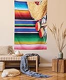 Ambesonne Mexican Tapestry, Mexican Culture Theme