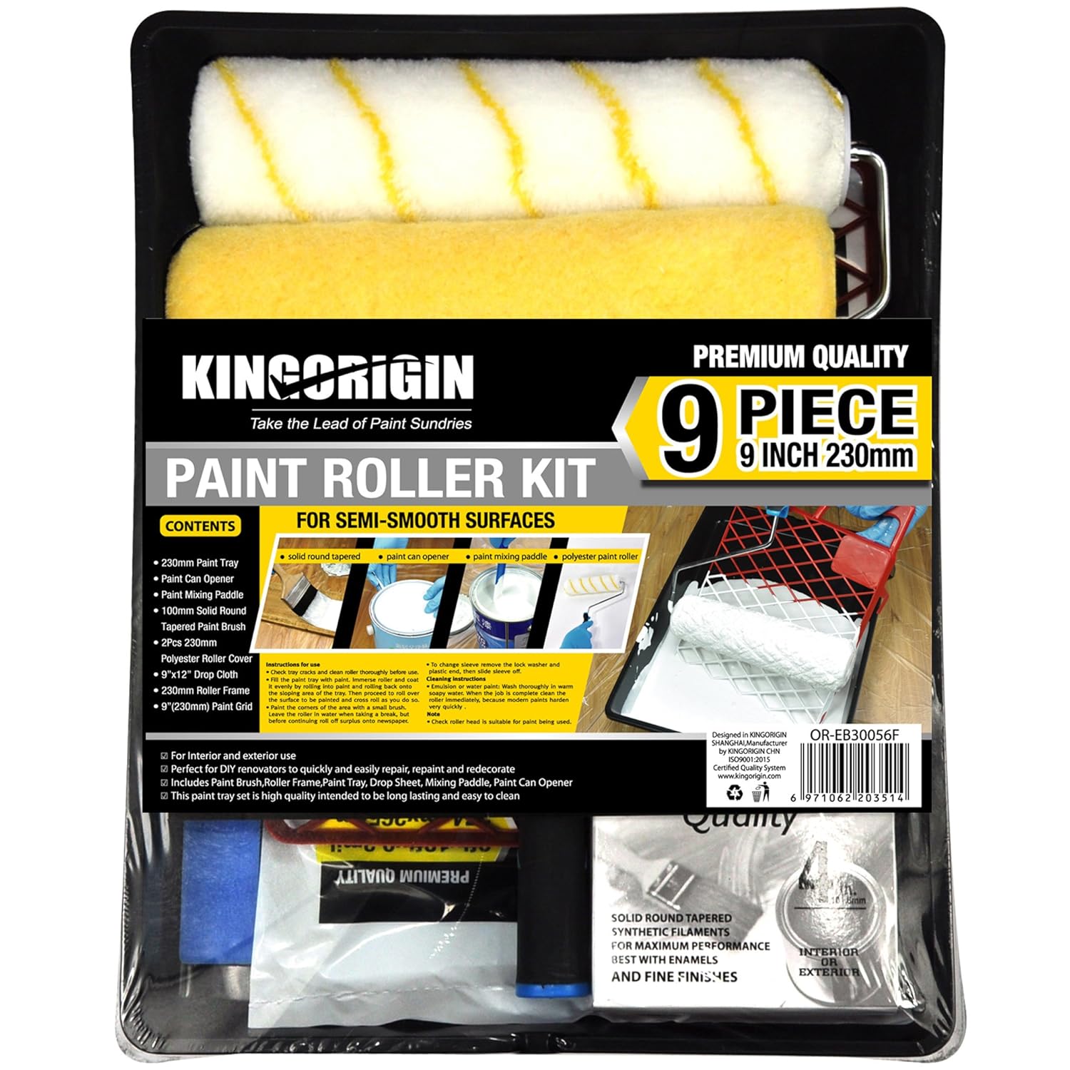 9 Piece Professional Painters Paint Roller kit Amazon.co.uk DIY & Tools