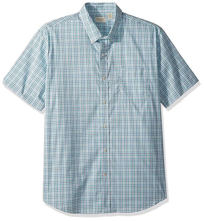 Dockers Men's Comfort Stretch No Wrinkle Short Sleeve Button Front
