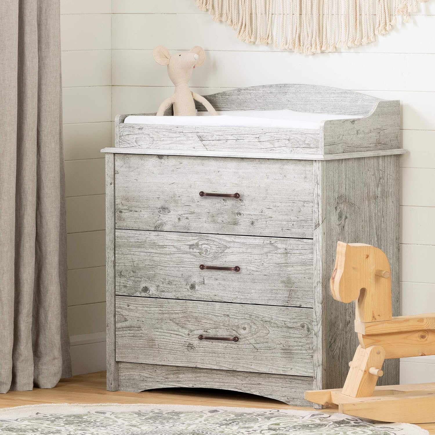 vintage gray changing table