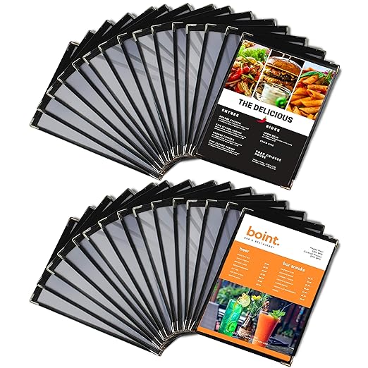 Restaurant Menu Covers 8.5” x 11” 30Pack Best For