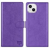 ZZXX for iPhone 14 Wallet Case with [RFID Blocking] Card Slot Kickstand Magnetic Closure Leather Flip Fold Protective Phone Case for iPhone 14 Case Wallet(Purple-6.1 inch)