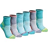 Eddie Bauer womens Dura Dri Moisture Control 6-pair Quarter Socks