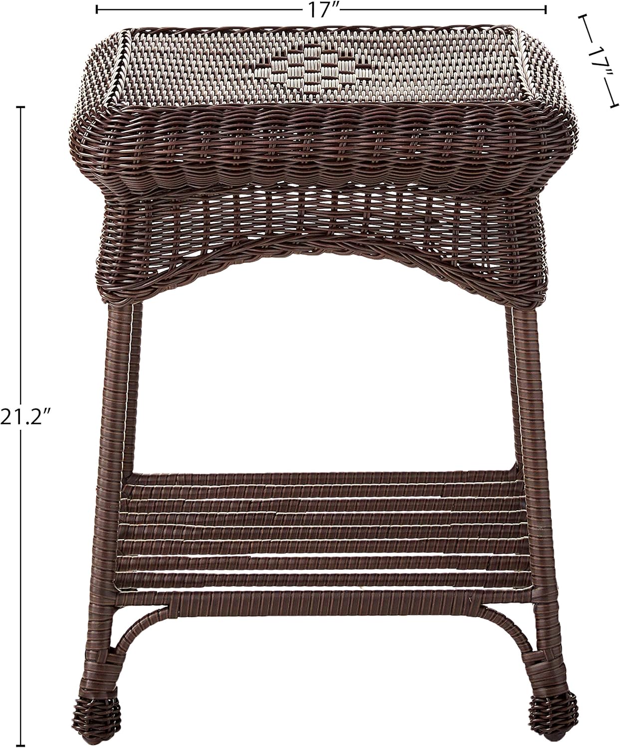 Jeco 3 Piece Santa Maria Rocker Wicker Chair Set with Brown Cushions, White: Furniture & Decor