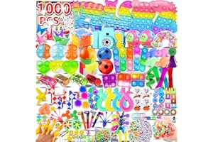 BICMAN 1000pcs Party Favors for Kids, Fidget Toys Pack, Stocking Stuffers, Birthday Gift Toys, Prize Box, Treasure Box, Goodie Bag Stuffers,Carnival Prizes