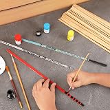 BELLE VOUS Natural Bamboo Wood Sticks Extra Long 40cm 100 Pack Craft Dowels view 5