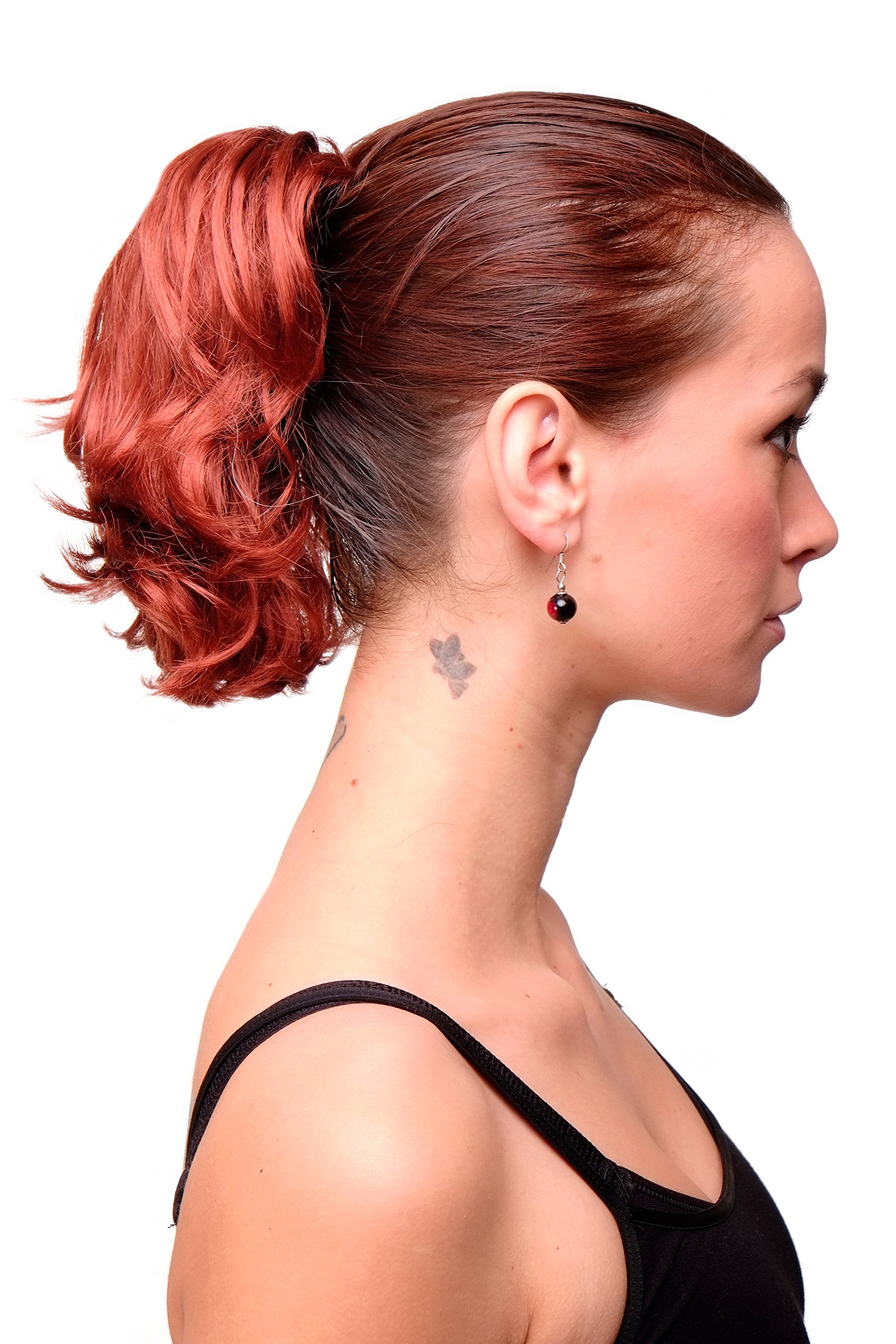 WIG ME UP - T6545-3 Ponytail Hairpiece extension short wild look dark copper red 10inch