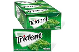 Trident Spearmint Sugar Free Gum, 12 Packs of 14 Pieces (168 Total Pieces)