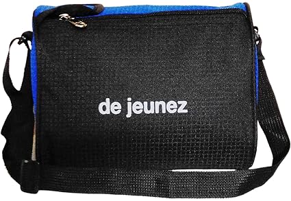de jeunez Lunch Bag-Black with Blue