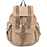 Gootium 21101KA-S Specially High Density Thick Canvas Backpack Rucksack, Khaki Small