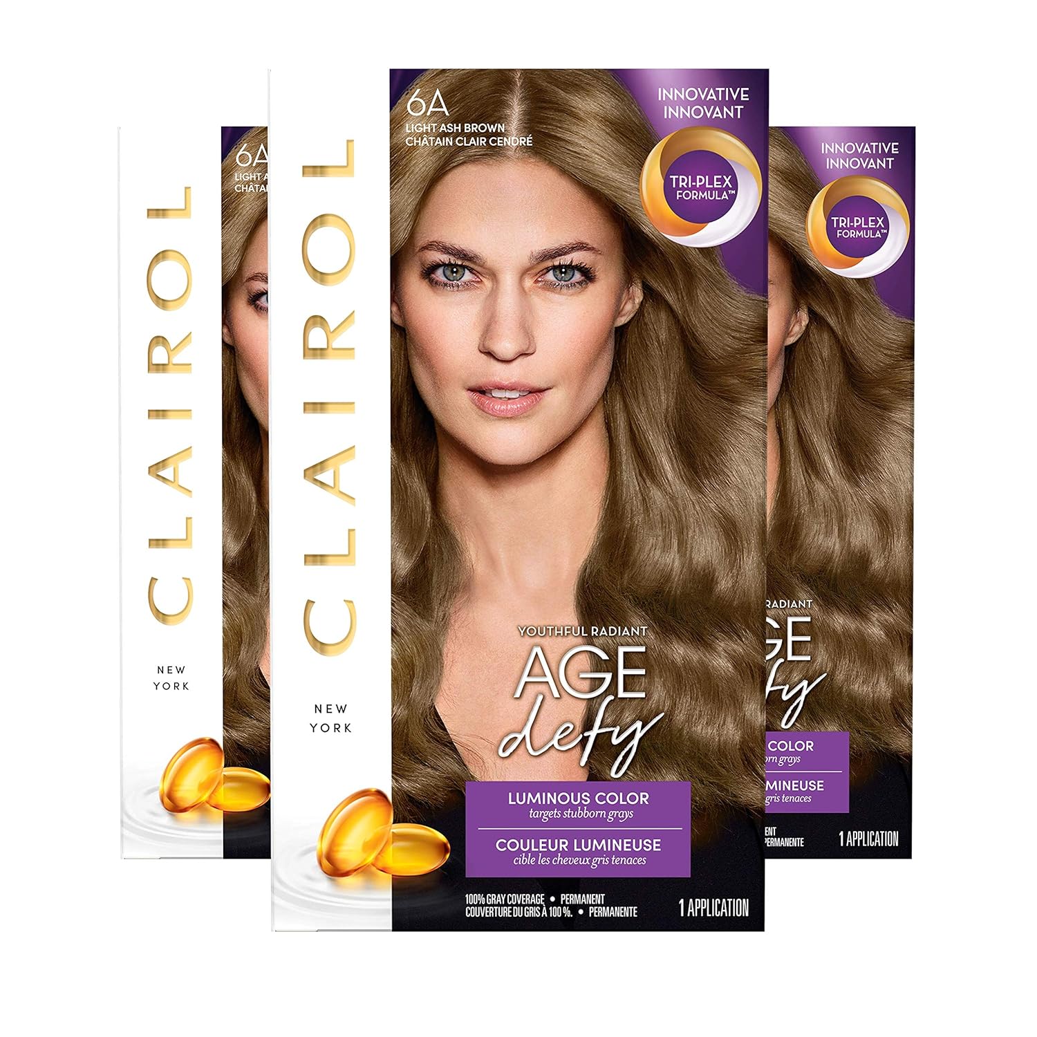 Clairol Age Defy Permanent Hair Color, 3 Darkest Brown, 1 Count : Chemical Hair Dyes : Beauty