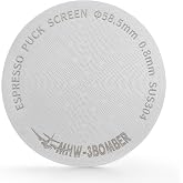 MHW-3BOMBER 58.5mm Espresso Puck Screen, 0.8mm Dual-Layer Stainless Steel Filter, Even Extraction &amp; Cleaner Group Head, Fits 58mm Portafilter Basket, FG5590