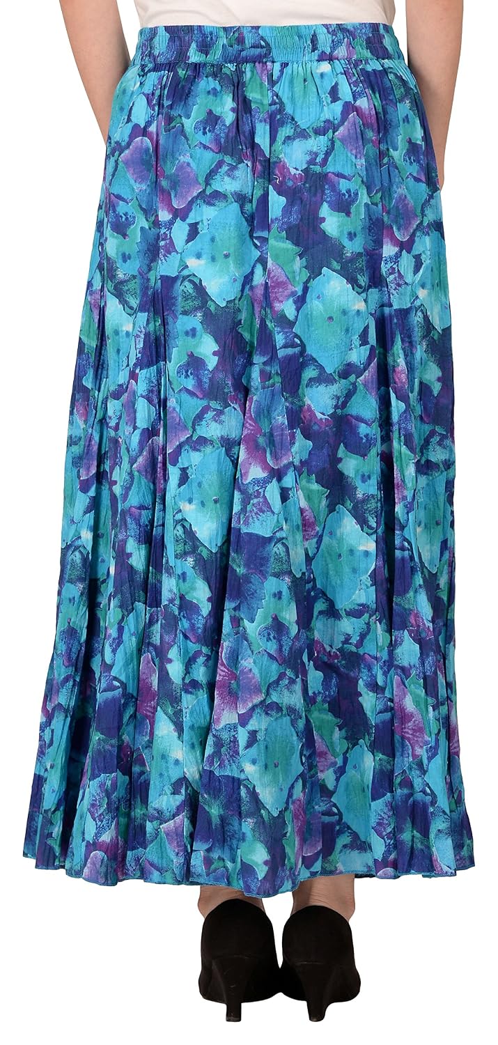 cotton breeze women's cotton long pleated skirt