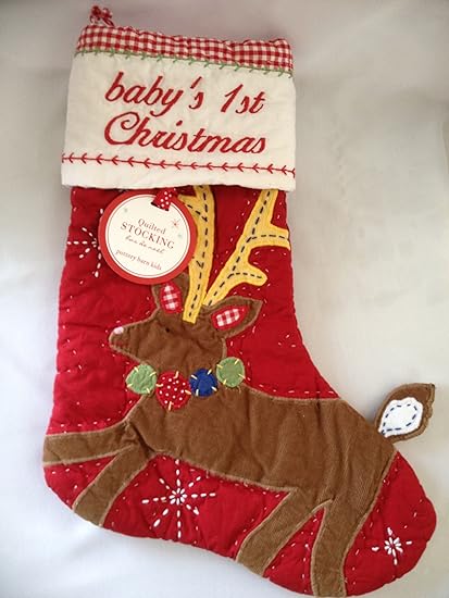 Amazon Com Pottery Barn Kids Baby S First Christmas Quilted