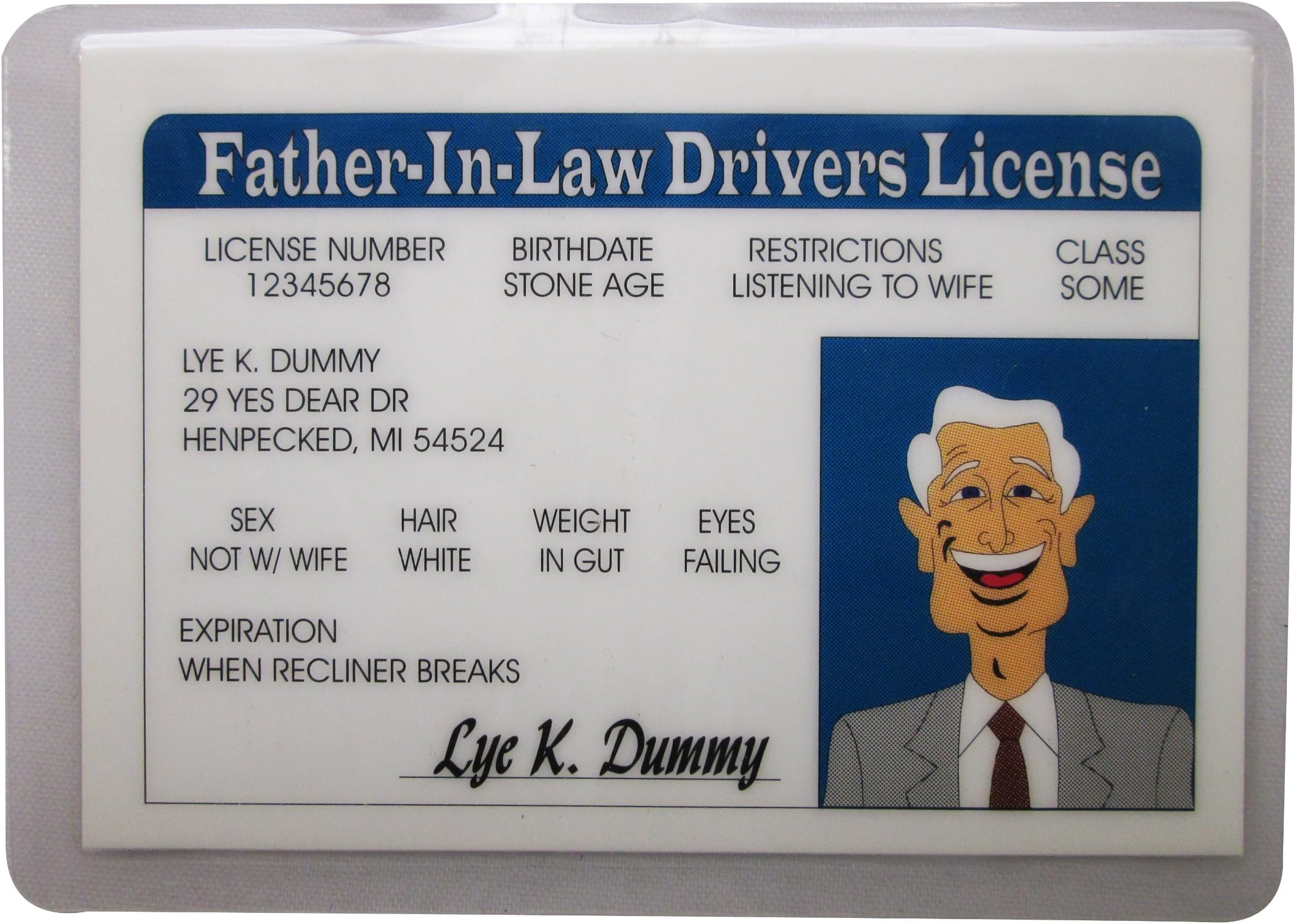 Father-In-Law's Novelty Drivers License