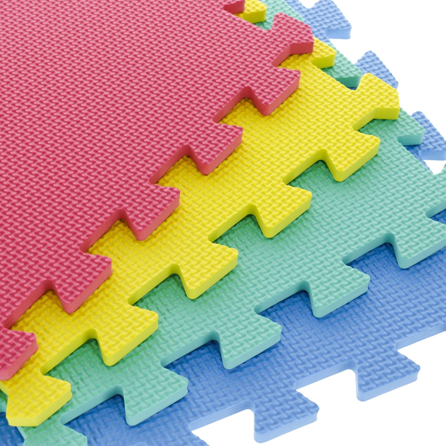 Stalwart Foam Mat Floor Tiles, Interlocking EVA Foam Padding Â– Soft Flooring for Exercising, Yoga, Camping, Kids, Babies, Playroom Â– 8 Piece Set, Multi-Color, 12.4" X 12.4" X 0.375" (80-32321) : Interlocking Floor Mats : Sports & Outdoors