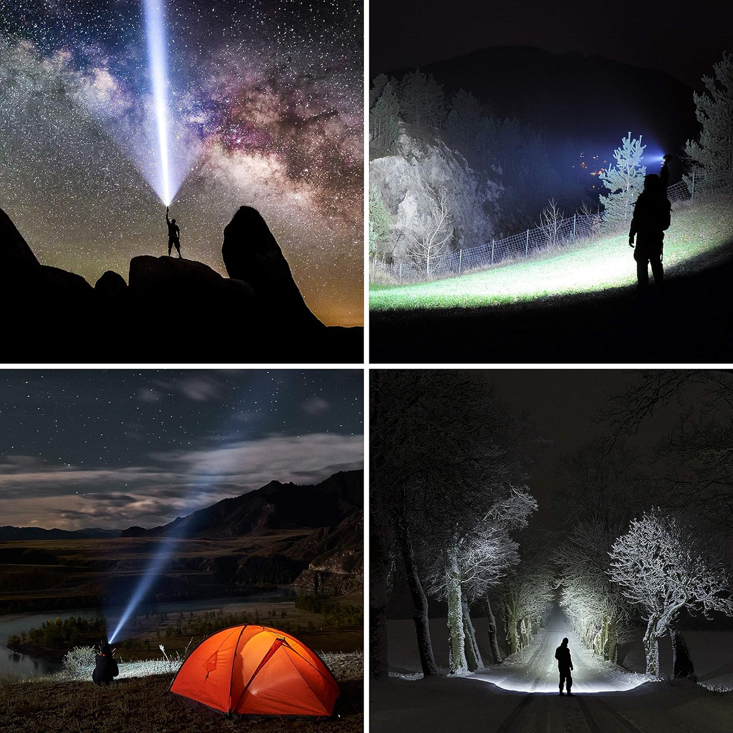 PeakPlus High-Powered LED Flashlight LFX2000 - Brightest High Lumen Light with 5 Modes, Zoomable and Water Resistant - Best Flashlights For Camping, Dog Walking and Emergency - - 