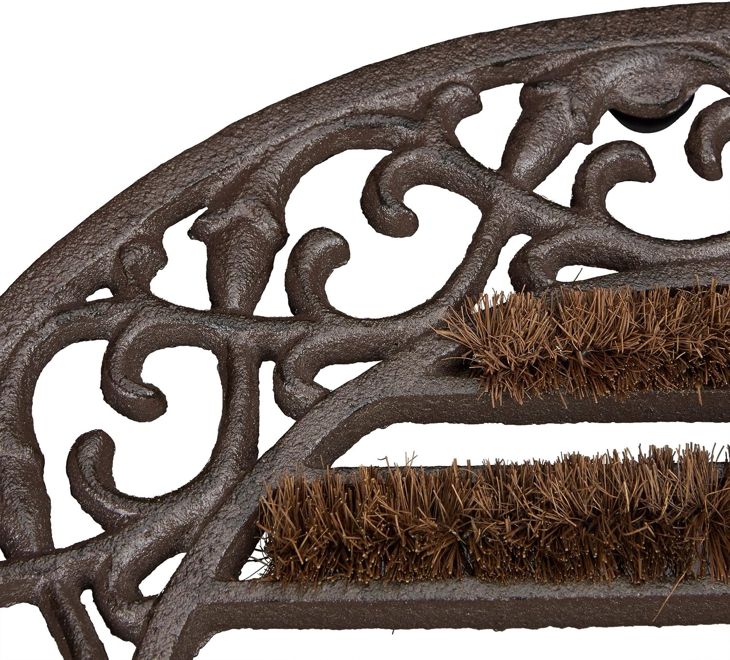 Relaxdays Cast Iron Doormat with Bristles, Oval 4 x 73 x 42 cm, Art Nouveau Rustic Welcome Mat, Bronze, 42 x 73 cm (Oval) - Image 5