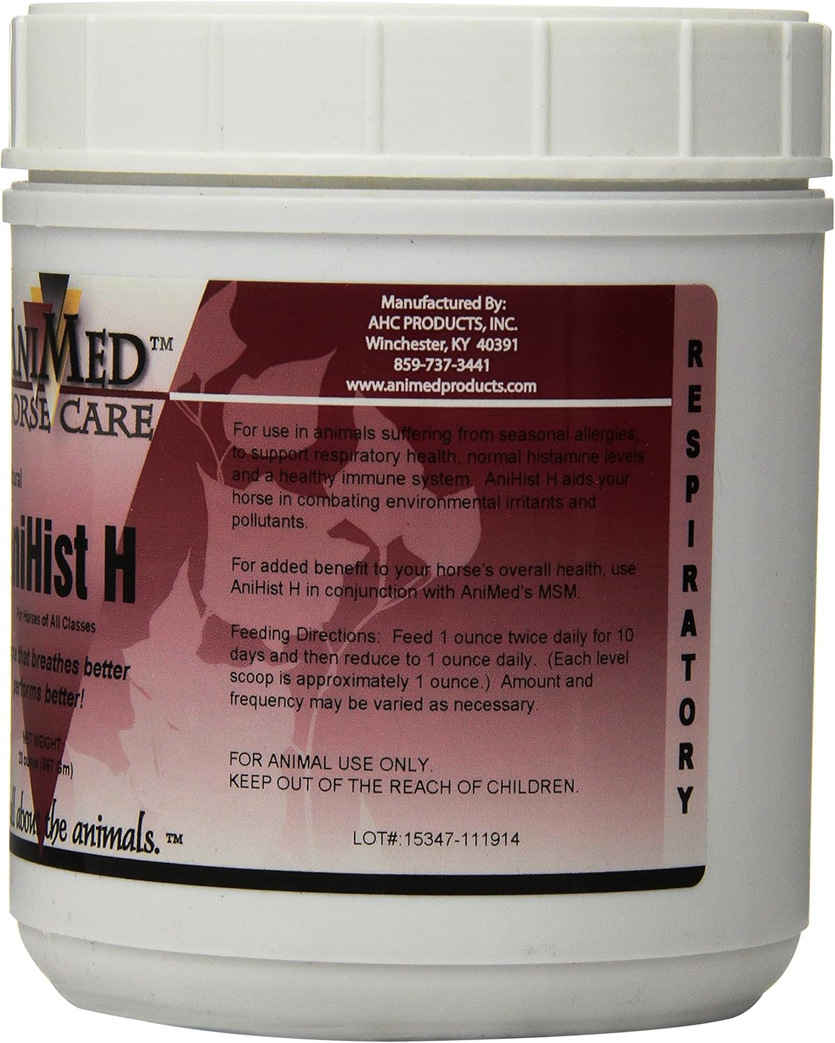 AniMed Anihist-H to Support Normal Histamine Levels in Horses, 20-Ounce : Pet Supplies