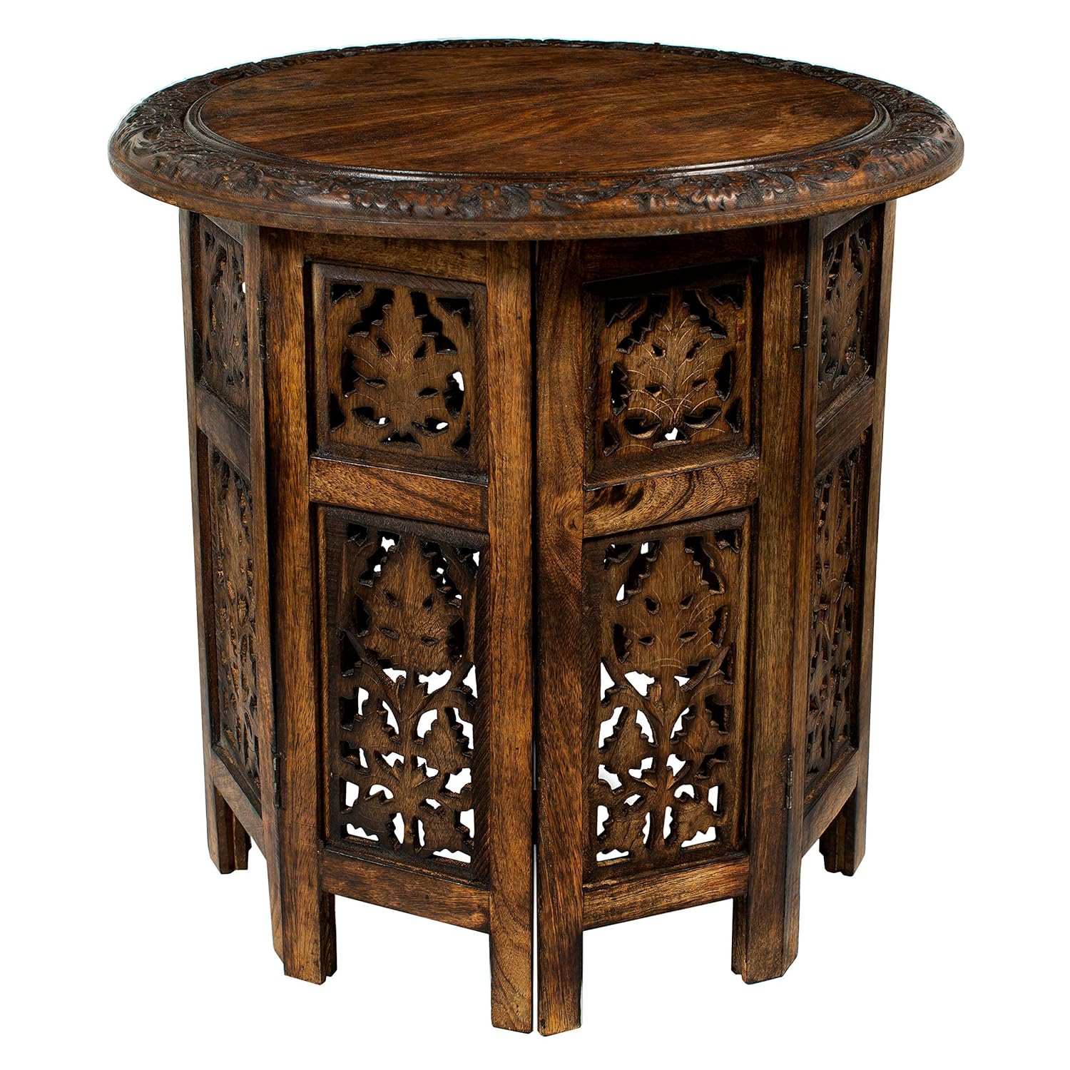 Best cotton craft jaipur solid wood hand carved accent coffee table