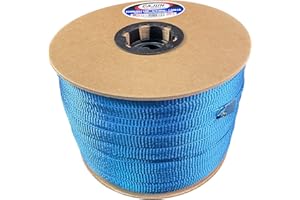 CAJUN TIE DOWNS Cajun Pull Line - 5/8 Inch Black - 1,500 lb. - Pull Tape - Polyester Pulling Tape - Made in USA