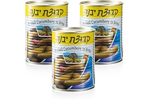 TRIBELLO Pickled Cucumbers in Brine | Crispy Cucumber Pickles, All Natural, No Preservatives | Pack of 3, Total of 57 Oz (Small Pickles)
