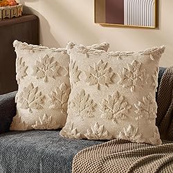 DFXSZ Fall Pillow Covers 18x18 Set of 2 Beige Fall