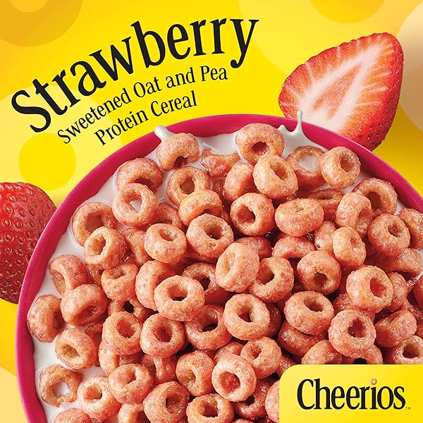 CHEERIOS PROTEIN CEREAL, STRAWBERRY, 8G PROTEIN, FAMILY SIZE, 15 OZ