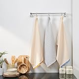 Penguin Home Set of 3 100% Cotton Kitchen Towels 50x70 cm White Ochre view 3