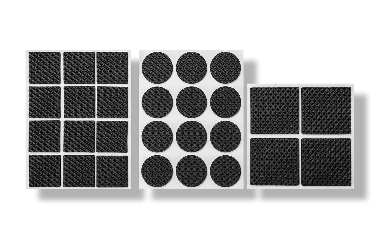 Ram-Pro 28Pc Anti-Scratch Foam Furniture Protection Pads Kit & Self Adhesive Floor Cushion Protectors Set – 1” Round, 1” Square & 1.5” Square