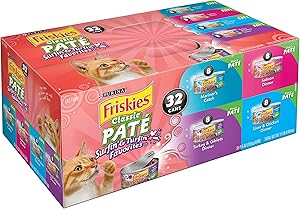 Purina Friskies Classic Pate Surfin & Turfin Favorites Cat Food Variety Pack 32-5.5 oz. Cans