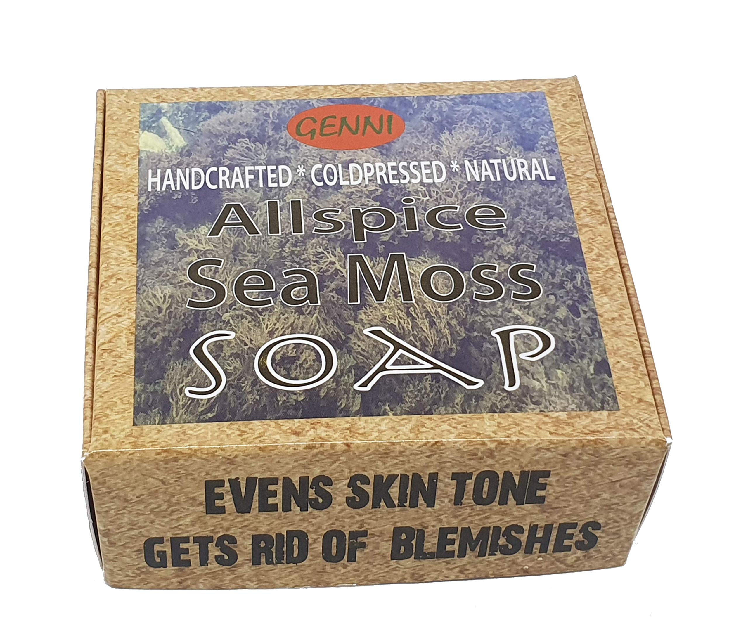 Sea Moss & AllSpice soap approx 120g | Handcrafted & Cold-pressed soap made with wildcrafted Sea moss and natural ingredients |100% Vegan & Animal friendly | EU Cosmetic Regulations compliant |
