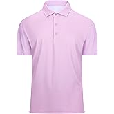 WARHORSEE Golf Polo Shirts for Men Short Sleeve Wrinkle Free 4 Way Stretch Moisture Wicking Performance Collared Tshirts