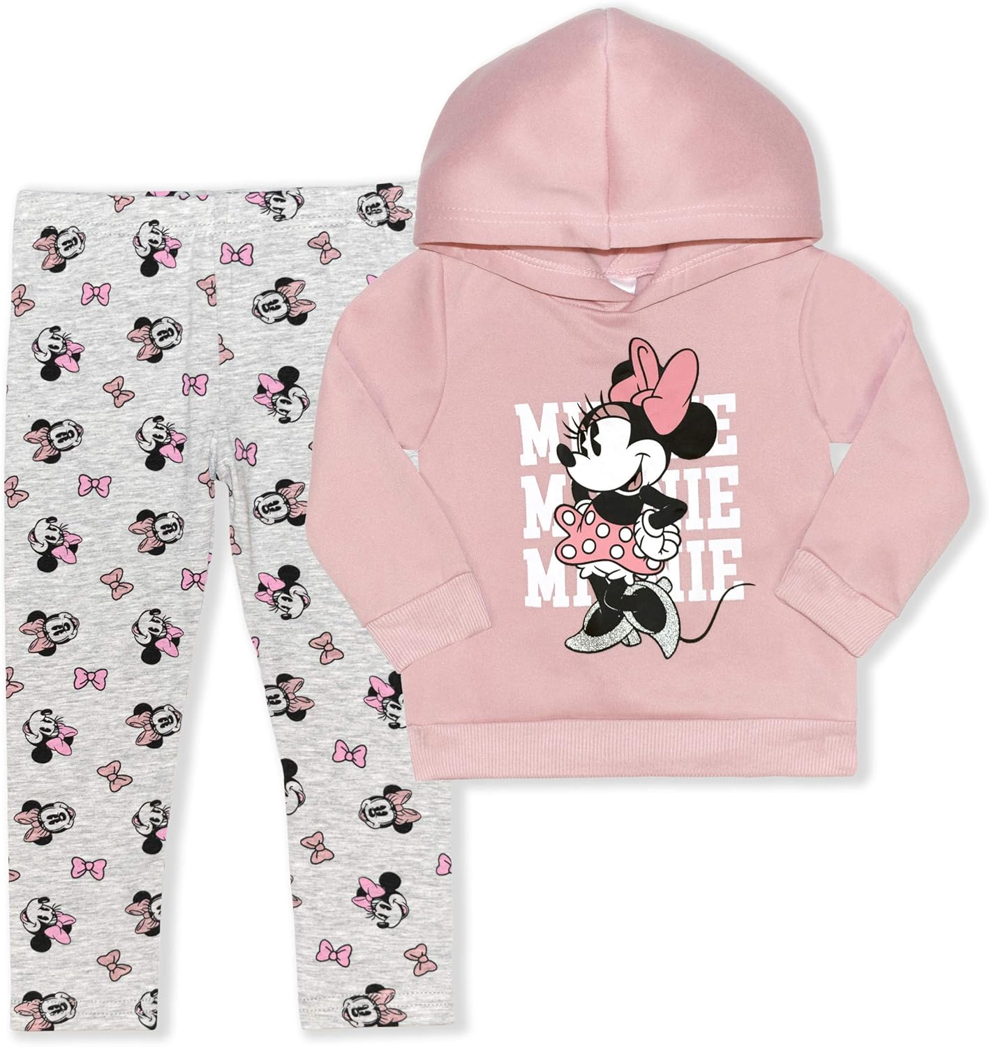 Disney Girl's 2Piece Minnie Mouse Pullover Hoodie and Legging Set