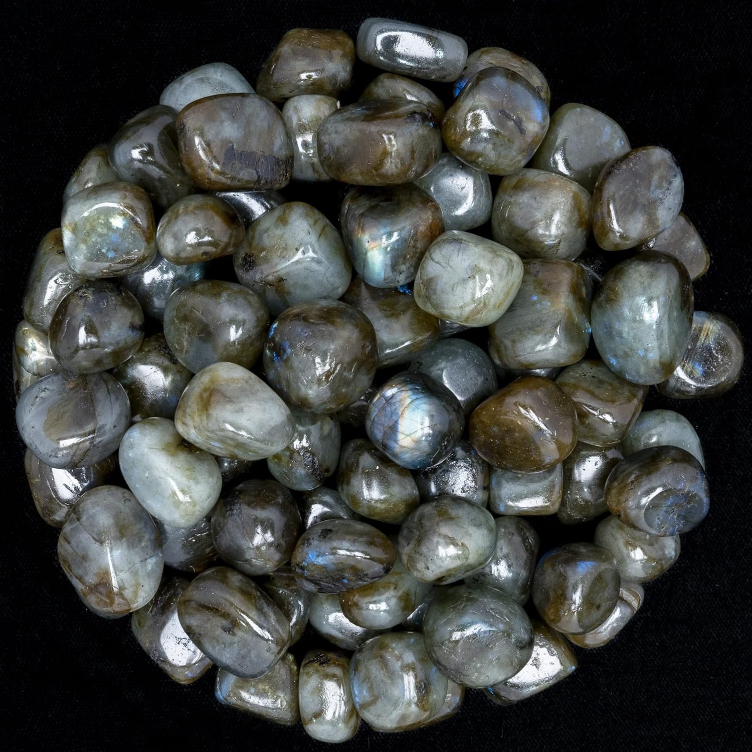 Indoor Fountains & Accessories - Crocon 1Lb Labradorite Tumbled Stones and Crystals Bulk Natural Crystal Kit for Reiki Healing Crystals Polished, Tumble Stones, Chakra Balancing, Good Luck, Reiki Gift, Home Decor Size : 20-25 mm