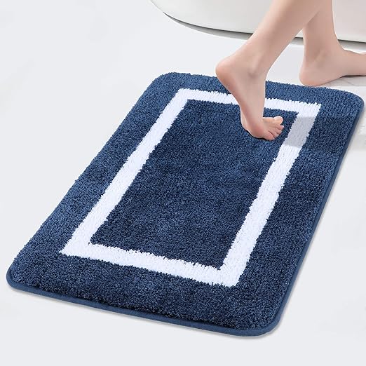 Olanly Luxury Microfiber Bath Mat Non Slip, Machine Wash Dry, Absorbent