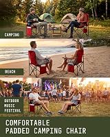 Voyager Folding Camping Chairs 2 Pack with Cooler Bag Lightweight Steel Frame view 7