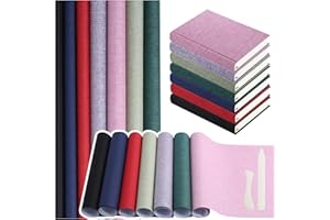 THAMIAO 7 Colors Book Cloth for Book Binding 17x35.4 inches Fabric Surface Paper Backed Book Binding Materials for Adult DIY Book Album Cover Scrapbooking Craft Supplies Home