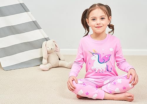 BebeBear Little Girls Horse Pajamas Set Children Christmas PJs 100