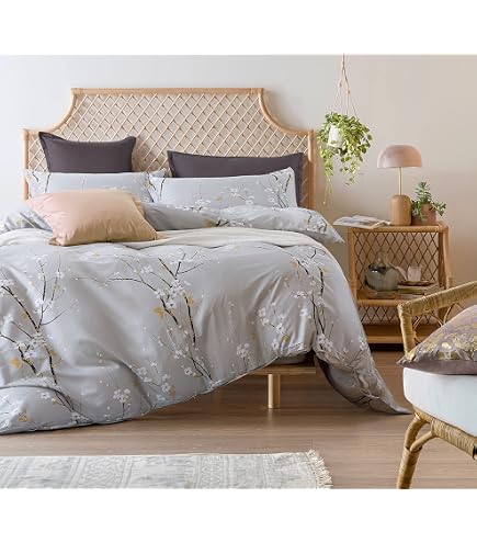 Get Bed Ready Boho Chic Duvet Cover Set - 400TC Egyptian Cotton, King, Paisley Medallion Print