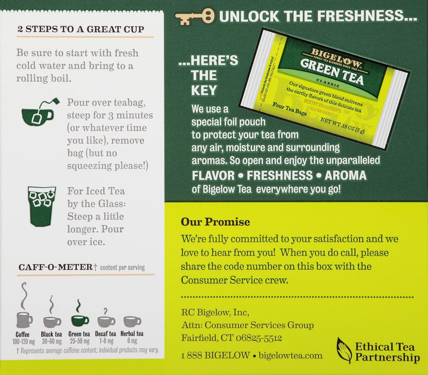 Bigelow Classic Green Tea Bags, 40-Count Boxes (Pack of 6), Caffeinated Green Tea, 240 Tea Bags Total : Grocery & Gourmet Food