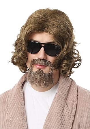 Big Lebowski Adult The Dude Wig And Beard Kit Standard
