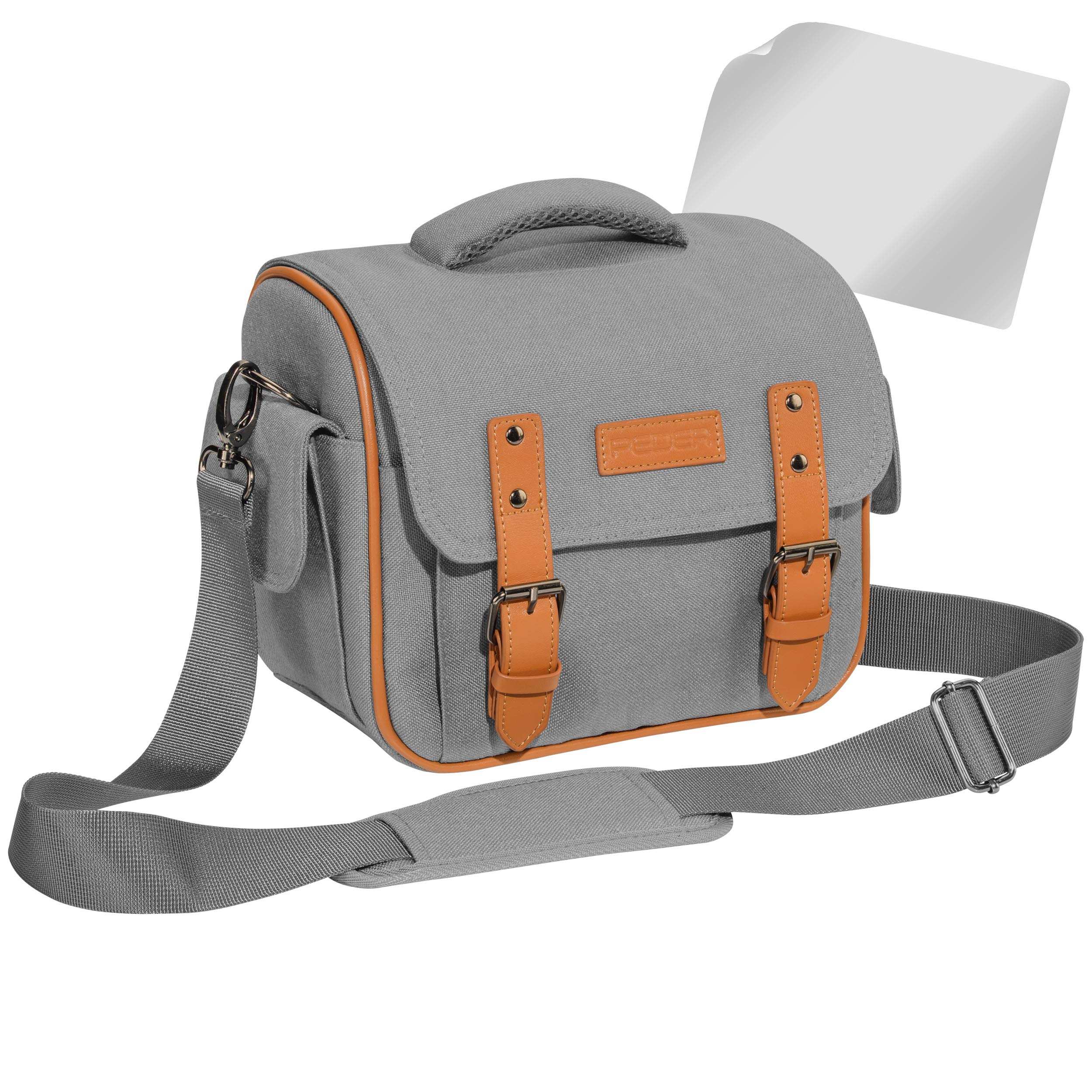 PEDEA Vintage DSLR Camera Case with Screen Protector for Canon EOS 5D 5D Mark II 400D 2000D / Nikon D60 D80 D90 D3100 D3200 D3300 D3400 D5300 D7100 / Pentax K 30 K 50 K 500 XL