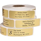 Return Address Labels - Roll of 250 Personalized Labels (Gold)