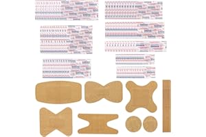 100pcs Assorted Sizes Adhesive Spot Bandages, 8 Shapes Small Round Breathable Skin-Friendly Elastic Non-Woven Face Fabrics Ci