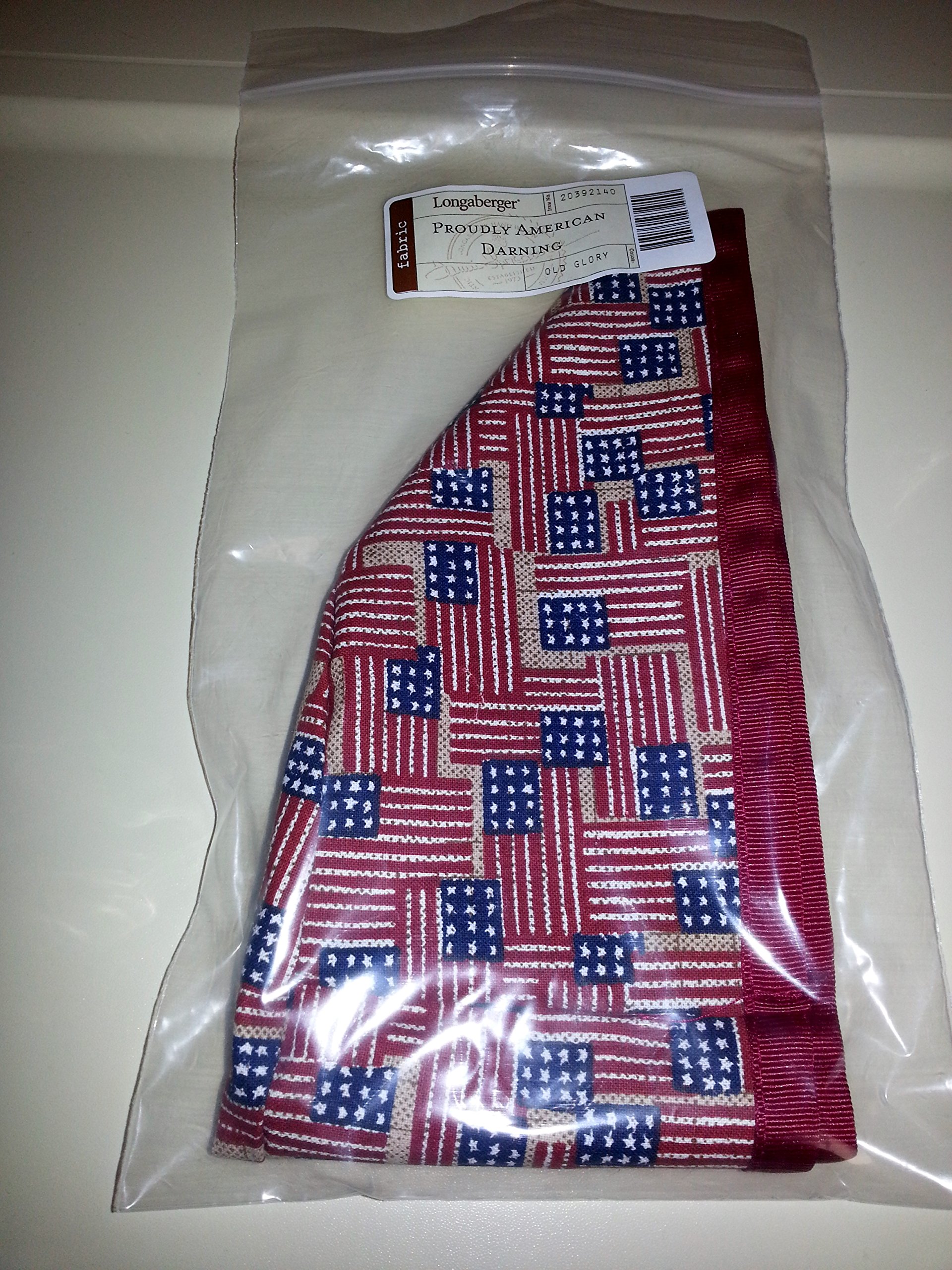 Longaberger Darning Basket Old Glory Flag Fabric