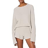 The Drop Women's Alice Crew-Neck Back-Slit Ribbed Pullover Sweater
