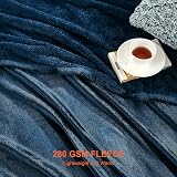 EHEYCIGA Fleece Blanket Navy Queen 220x240cm Soft Flannel Throw view 3