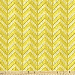 Ambesonne Yellow Chevron Fabric by The